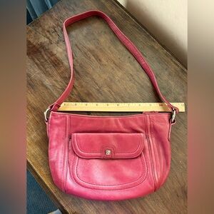 Stone Mountain small leather bag burgundy Like New Condition